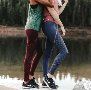 Senita Lux Alpine Lasercut Leggings Sz M